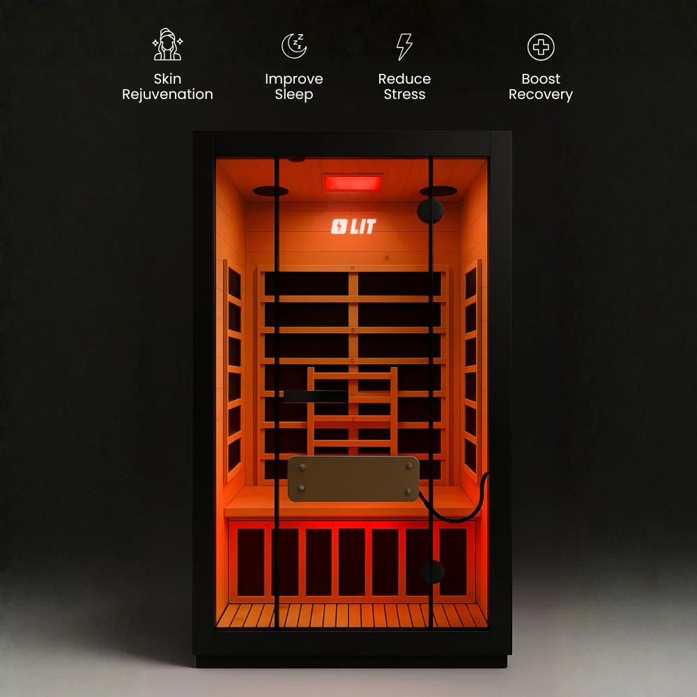 Stealth Cedar Plunge + BeautyBox Full Spectrum Infrared + Red light Sauna (2 Person) - Image 3